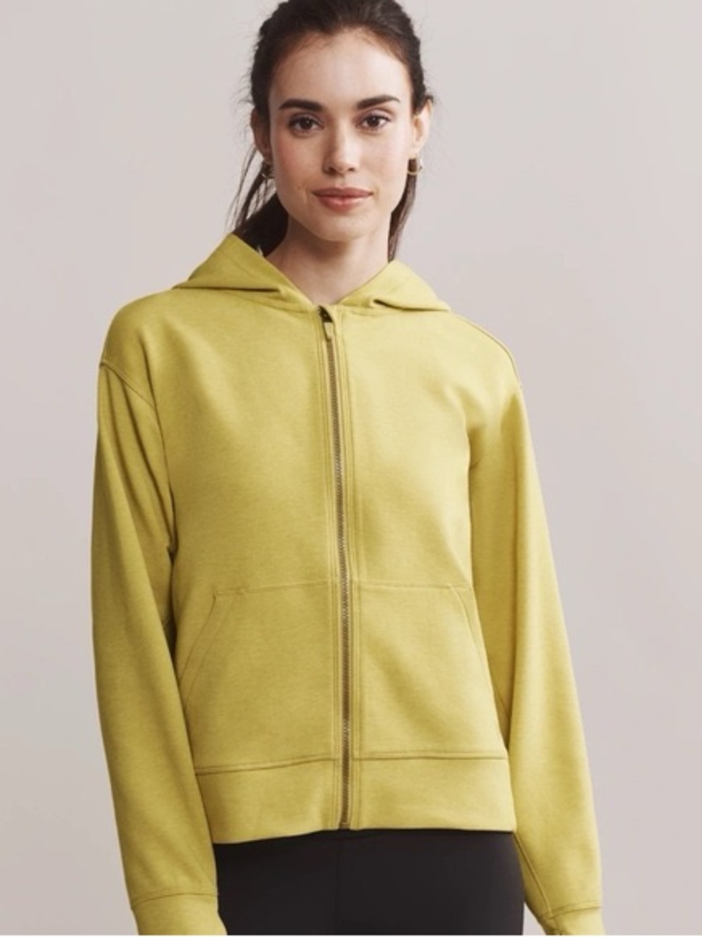 RHÔNE DreamGlow™ Full Zip Hoodie in Chartreuse